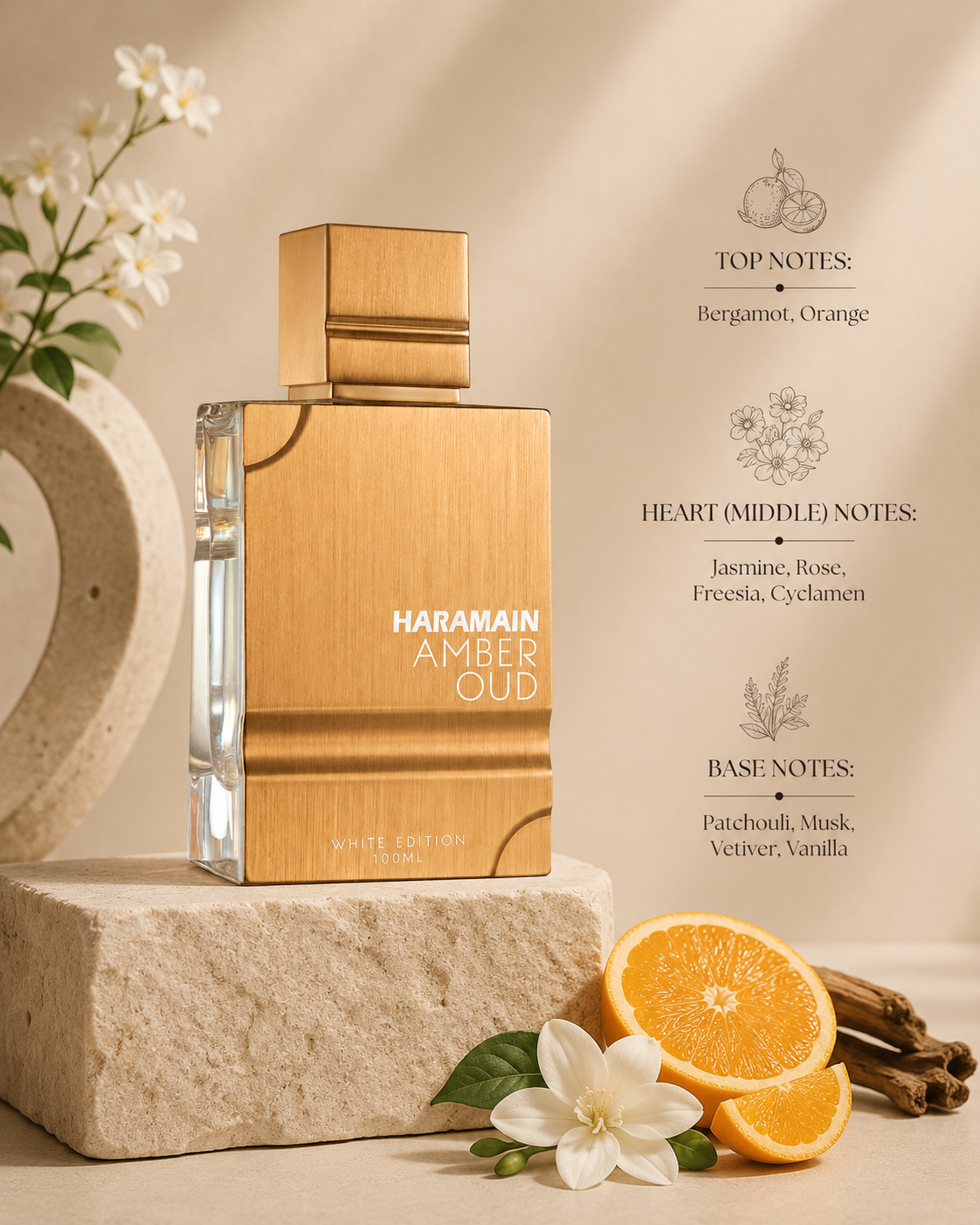 Al Haramain Amber Oud Édition Blanche 100ml EDP - Unisexe